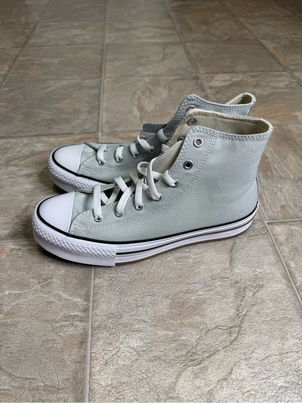 Converse All Star Hi CTAS Eva Lift GS Shoe Size 7Y Gray A13122F NWT